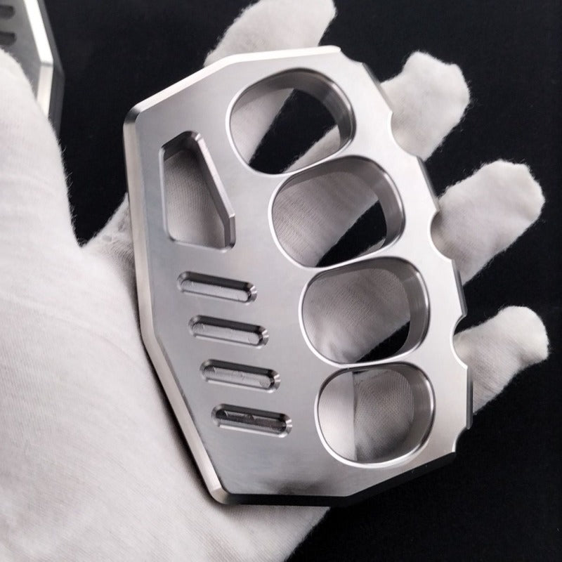 Big finger hole solid steel knuckle 6