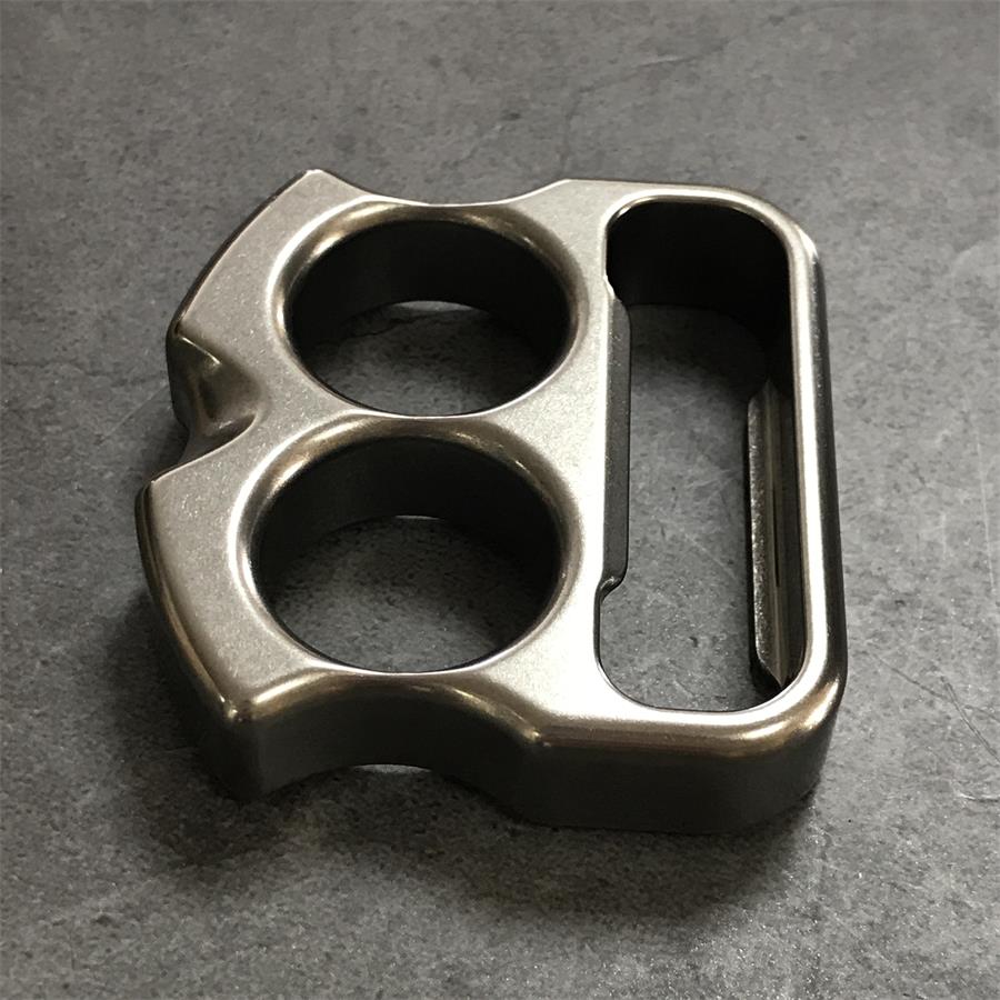 TC21 titanium two finger bottle opener knuckle duster front