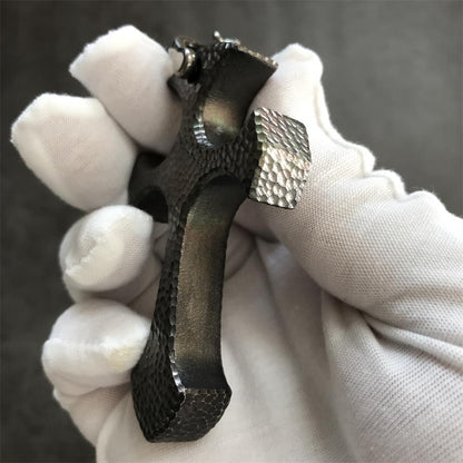 Hand-Forged TC21 Titanium Cross Necklace