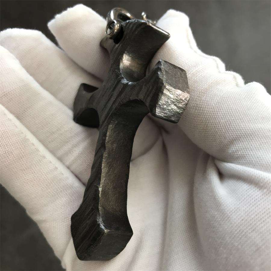 Hand-Forged TC21 Titanium Cross Necklace