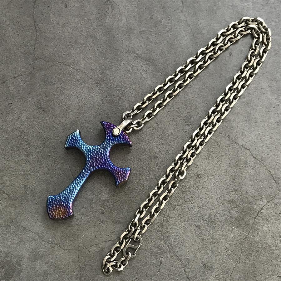 Hand-Forged TC21 Titanium Cross Necklace