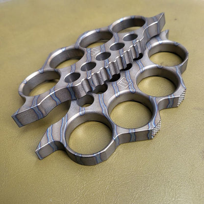 Burning Titanium Knuckle Duster Broken Window Boxing Self Defense EDC Tool