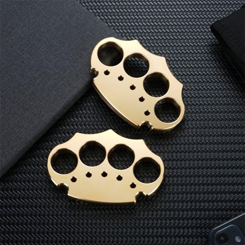 Thickened Brass Knuckle Duster Self Defense Boxing EDC Tool