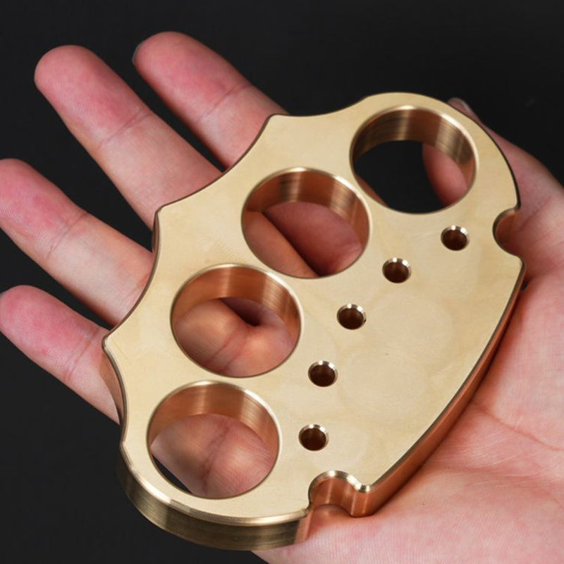 Thickened Brass Knuckle Duster Self Defense Boxing EDC Tool