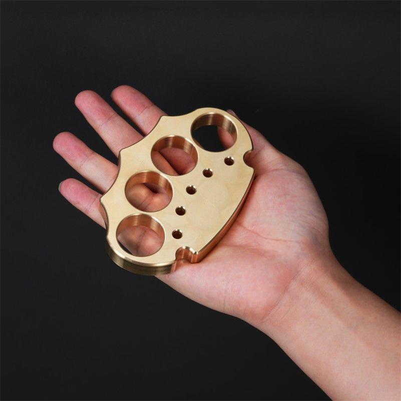 Thickened Brass Knuckle Duster Self Defense Boxing EDC Tool