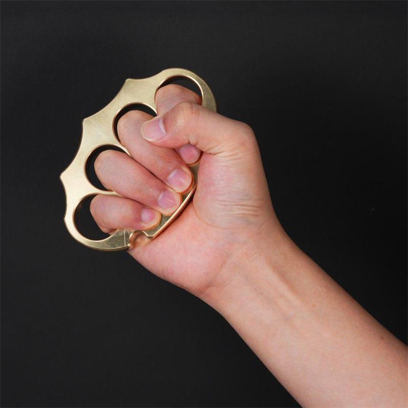 Thickened Brass Knuckle Duster Self Defense Boxing EDC Tool