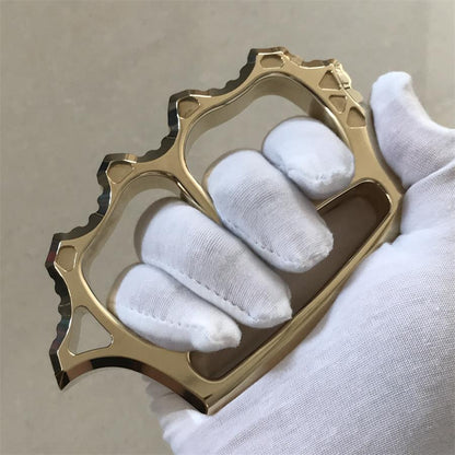 Thickened Brass Knuckle Duster Self-defense Protective Gear