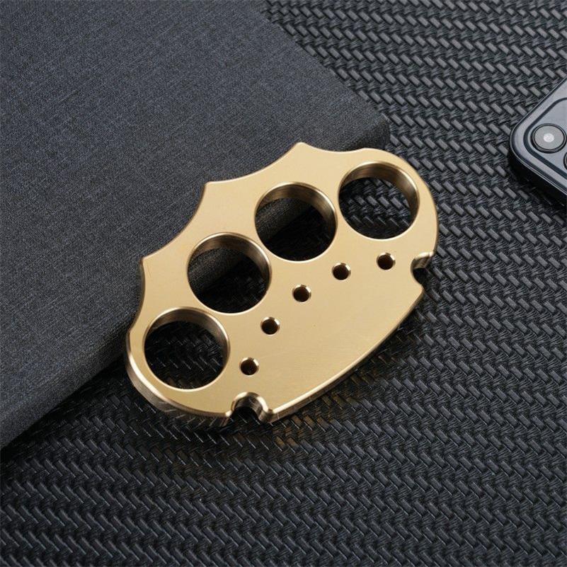 Thickened Brass Knuckle Duster Self Defense Boxing EDC Tool