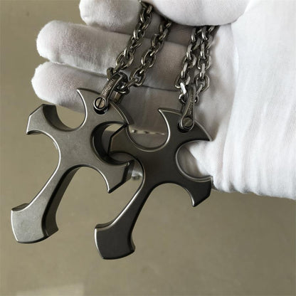 TC21 Titanium Cross Knuckle Duster Self-Defense EDC Decoration