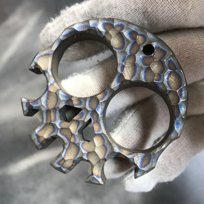 four finger Titanium Skull knuckle duster 4