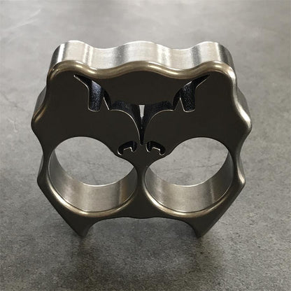 TC21 Titanium Dog Head Knuckle Duster EDC Decoration