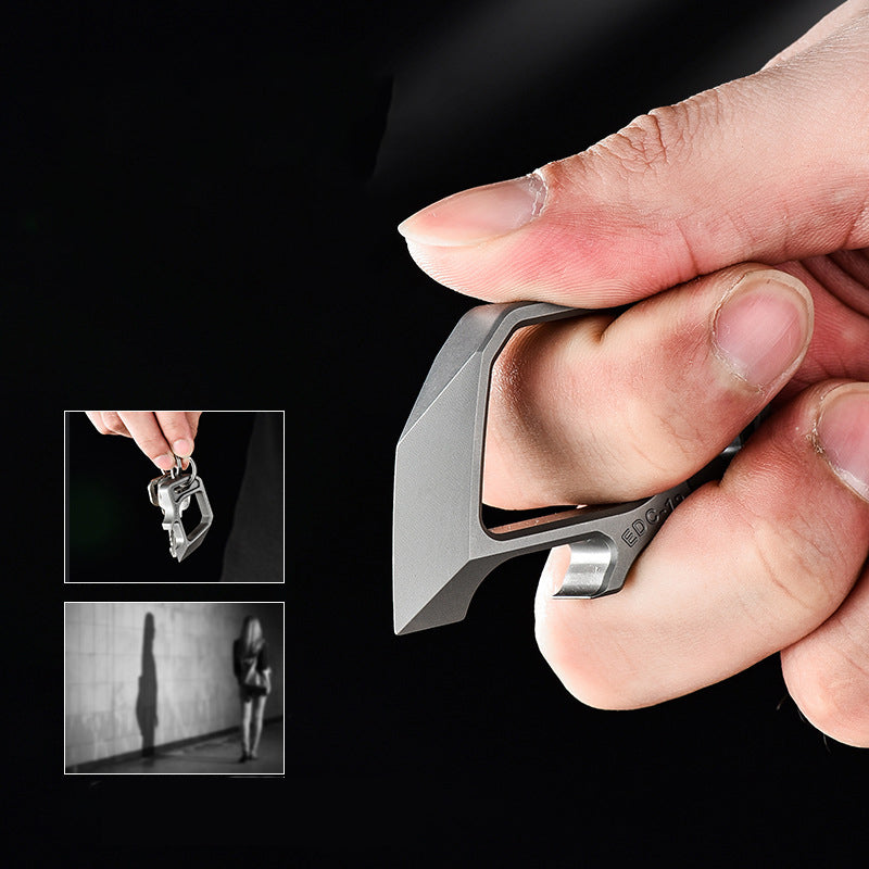 Multifunctional Titanium Knuckle Bottle-opening Self-defense Protective Gear