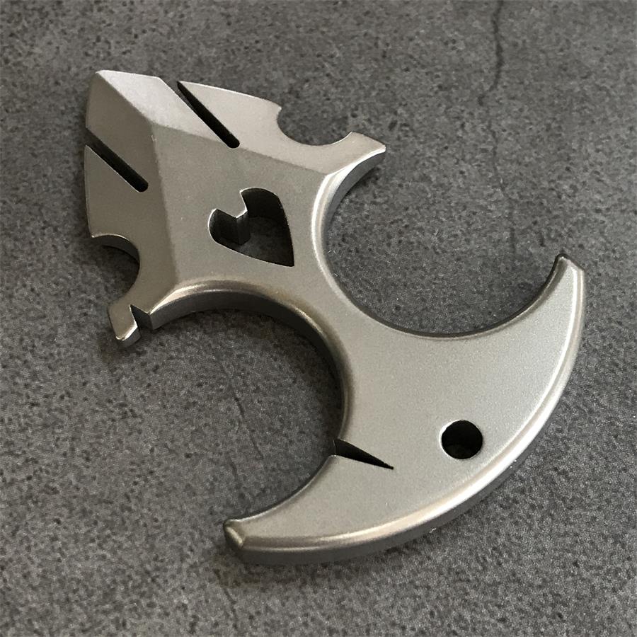 TC21 Titanium Knuckle Duster Self-Defense Doomsday Shield Self-defense Pendant