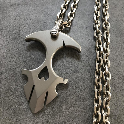 TC21 Titanium Knuckle Duster Self-Defense Doomsday Shield Self-defense Pendant