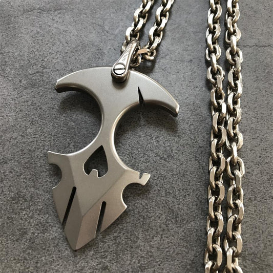 TC21 Titanium Knuckle Duster Self-Defense Doomsday Shield Self-defense Pendant