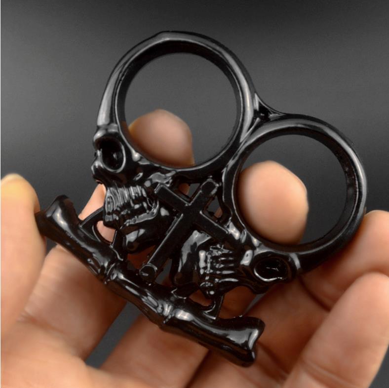 Mini Two finger skull brass knuckle 4