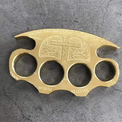 Solid Thickened Warrior Brass Knuckle Duster