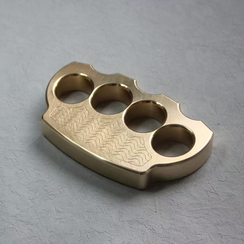 Wave Duster Wave Pattern Brass Knuckle Duster EDC Protective Gear