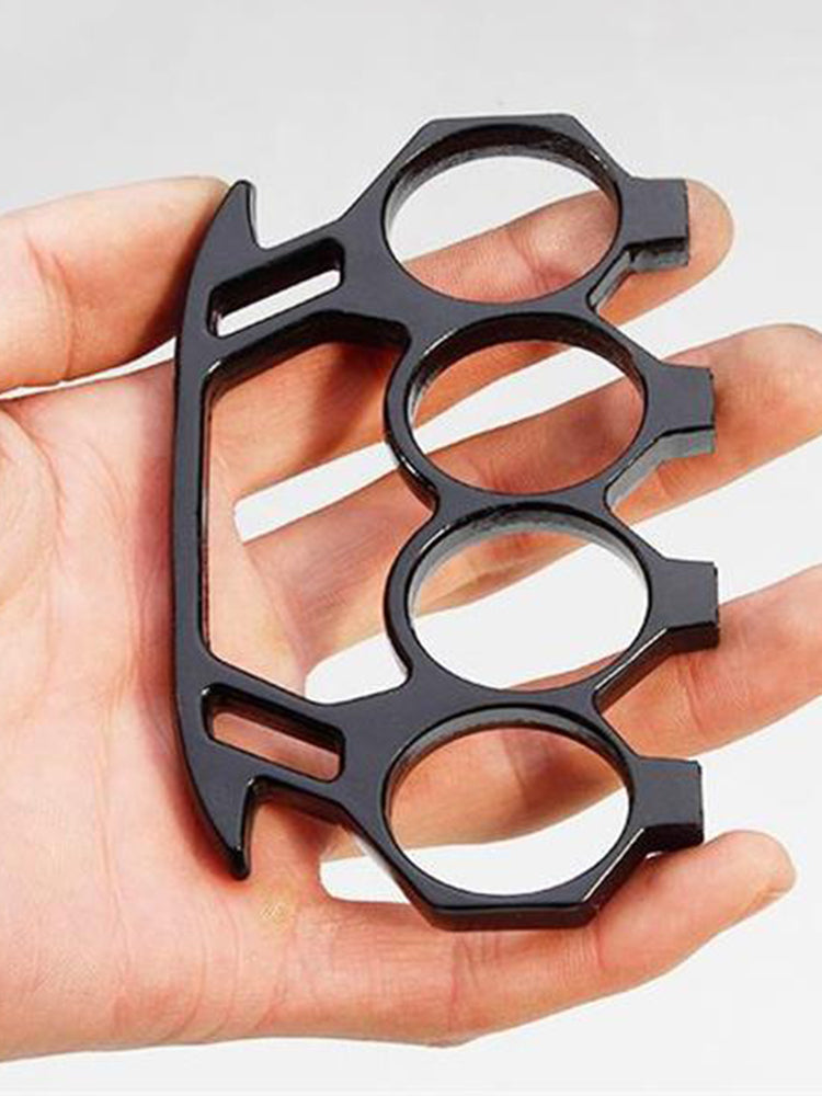 assault brass knuckle duster Black