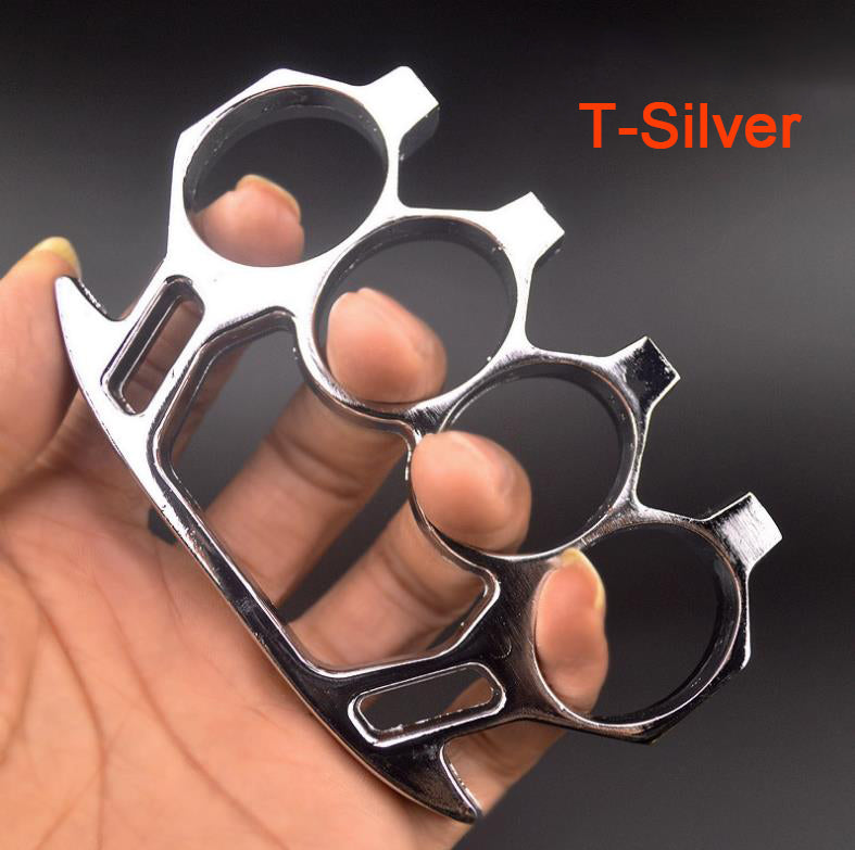 assault brass knuckle duster silver