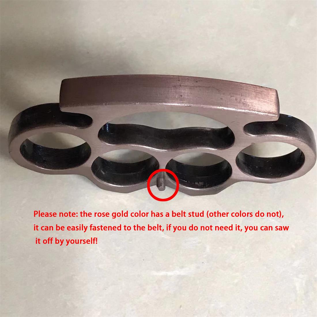 Thickened Metal Brass Knuckle Duster Boxing Four Finger Buckle Defense Window Breaker Outdoor EDC Tool