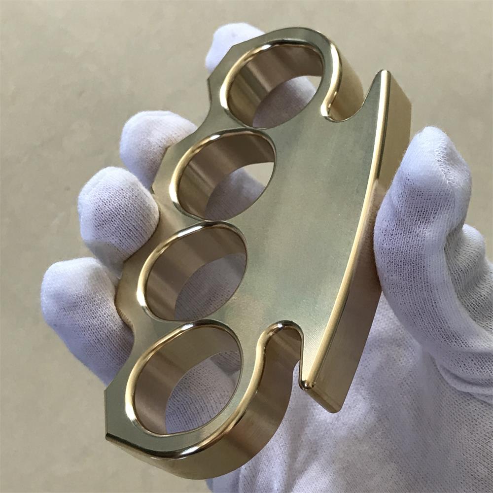 Solid Brass Knuckle Duster Four Finger Buckle Self-defense Broken ...