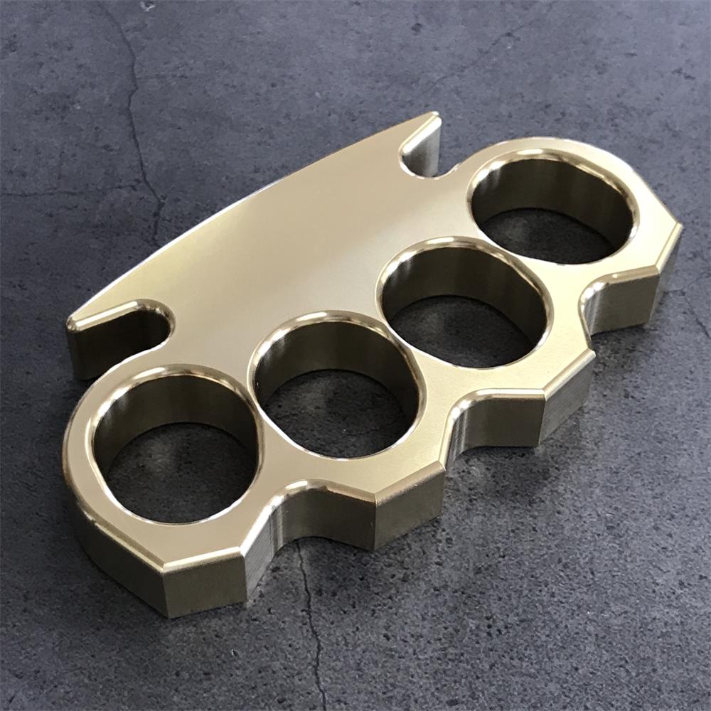 Solid Brass Knuckle Duster Four Finger Buckle Self-defense Broken ...