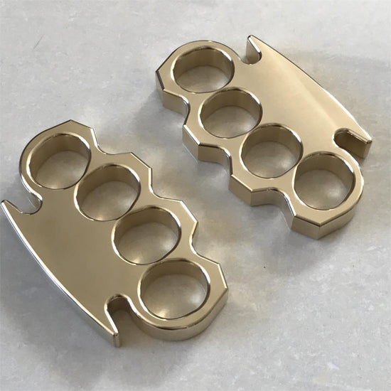 Solid Brass Knuckle Duster Four Finger Buckle Self-defense Broken ...