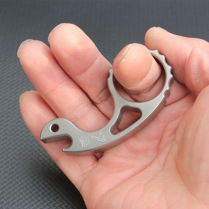 Titanium Snail Knuckle Duster Multi-function Bottle Opening EDC Tool