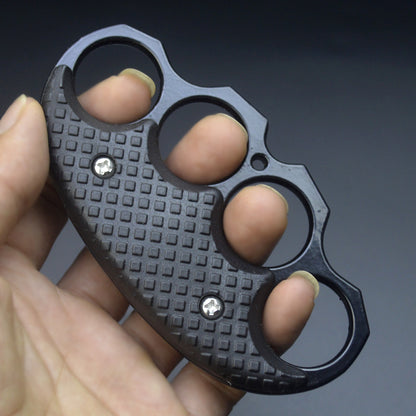 Clip Brass Knuckle Duster Boxing Defense Window Breaker Four Finger Buckle Combat Fighting EDC Tool