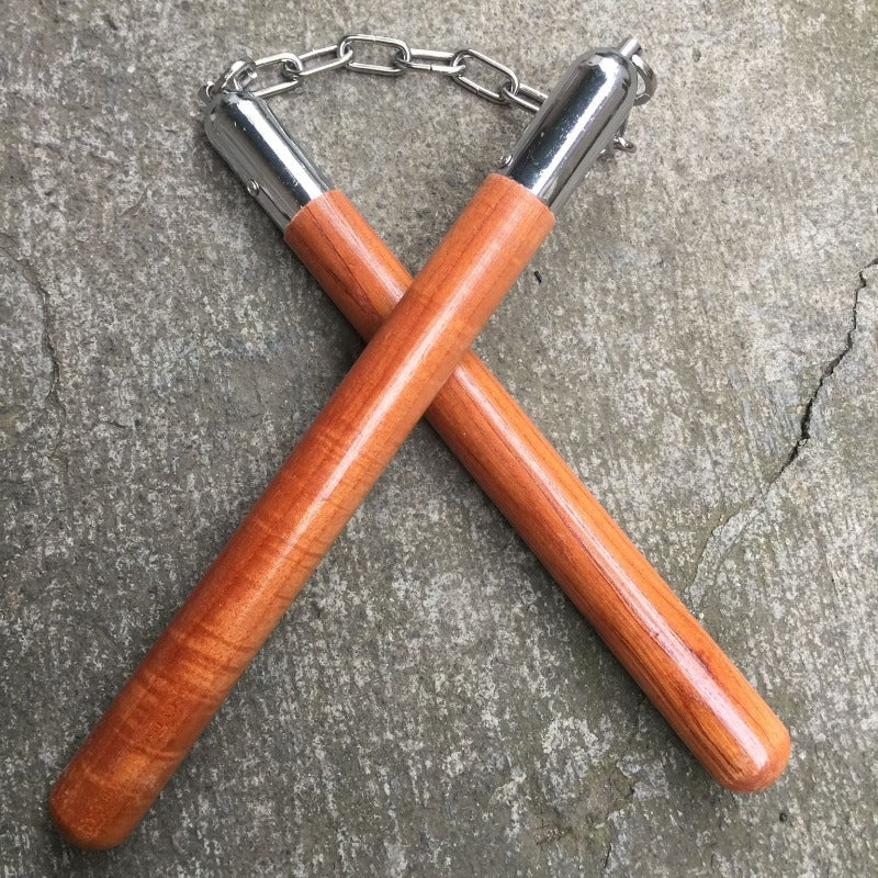 Sports Training Wooden Nunchucks Martial Arts Outdoor Self Defense EDC Tool