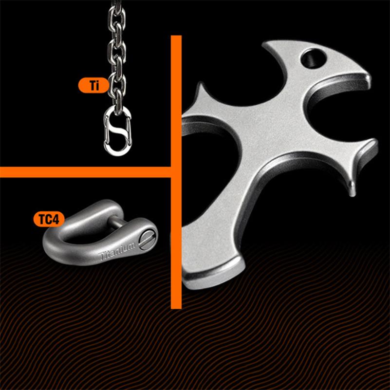 TC21 Titanium Cross Knuckle Duster Self-Defense EDC Decoration