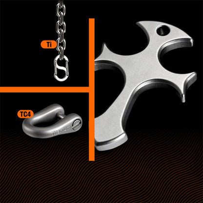 Titanium Cross Knuckle Duster Self-Defense EDC Decoration