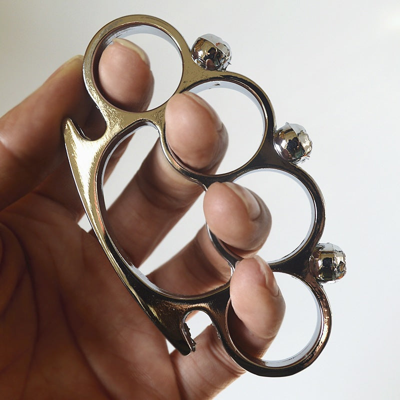 silver little ghost brass knuckle duster 