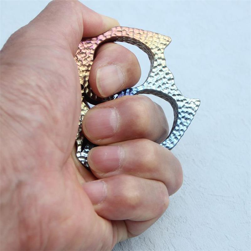 Mini Creative Knuckle Duster Titanium Dog Head Modeling