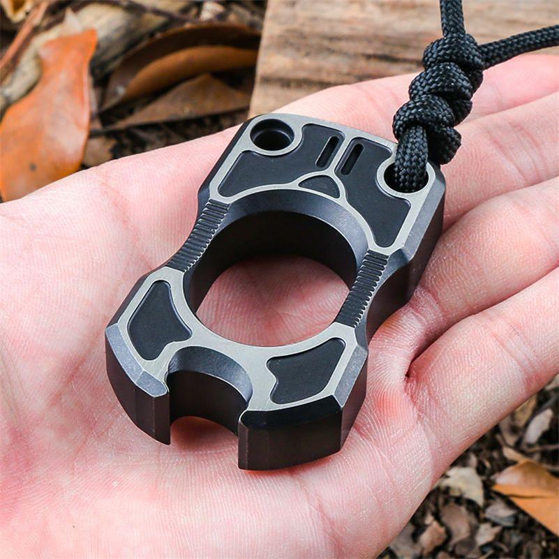 TC4 Titanium One Finger Knuckle Duster Broken Window Protective Gear