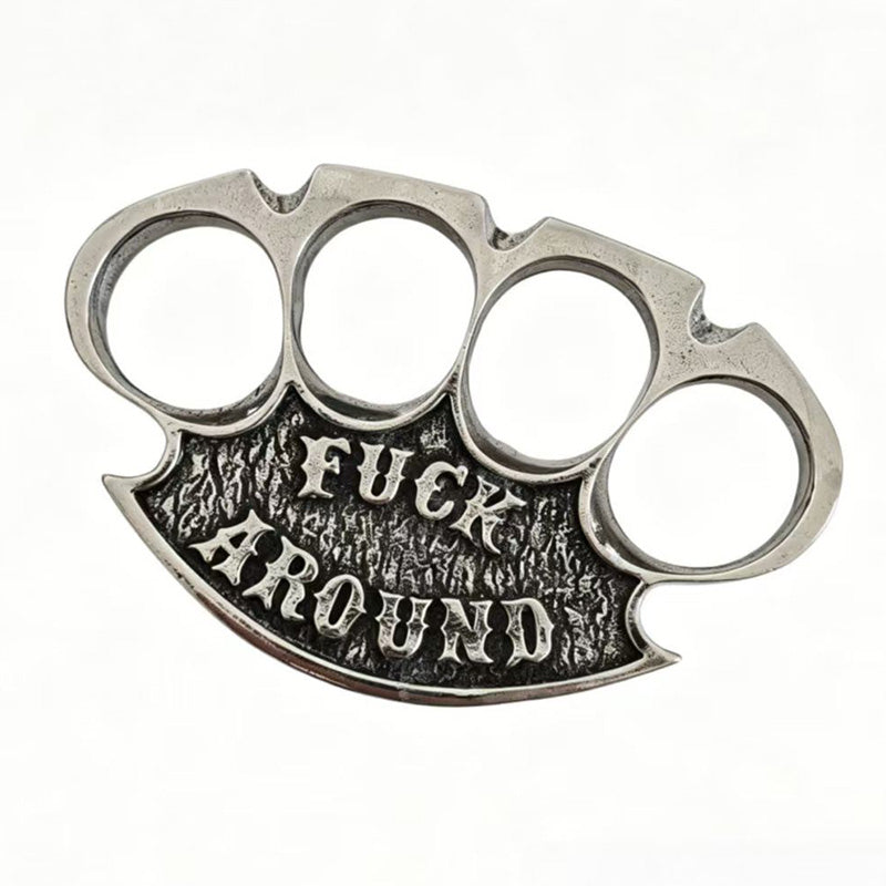 silver retro style knuckle duster