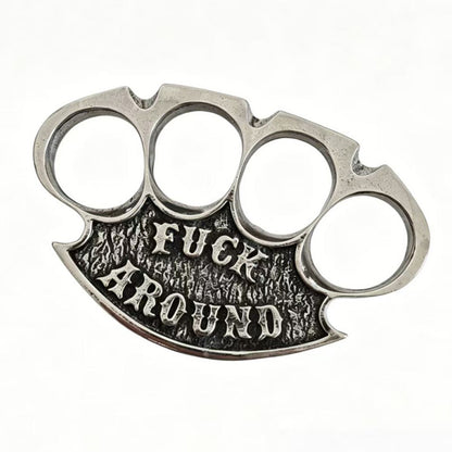 silver retro style knuckle duster
