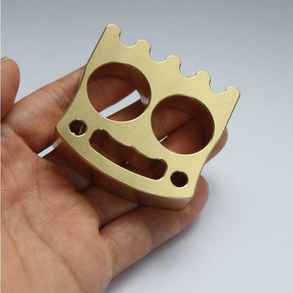 Creative Smiley Brass Knuckle Duster Self-defense Window Breaker Tool