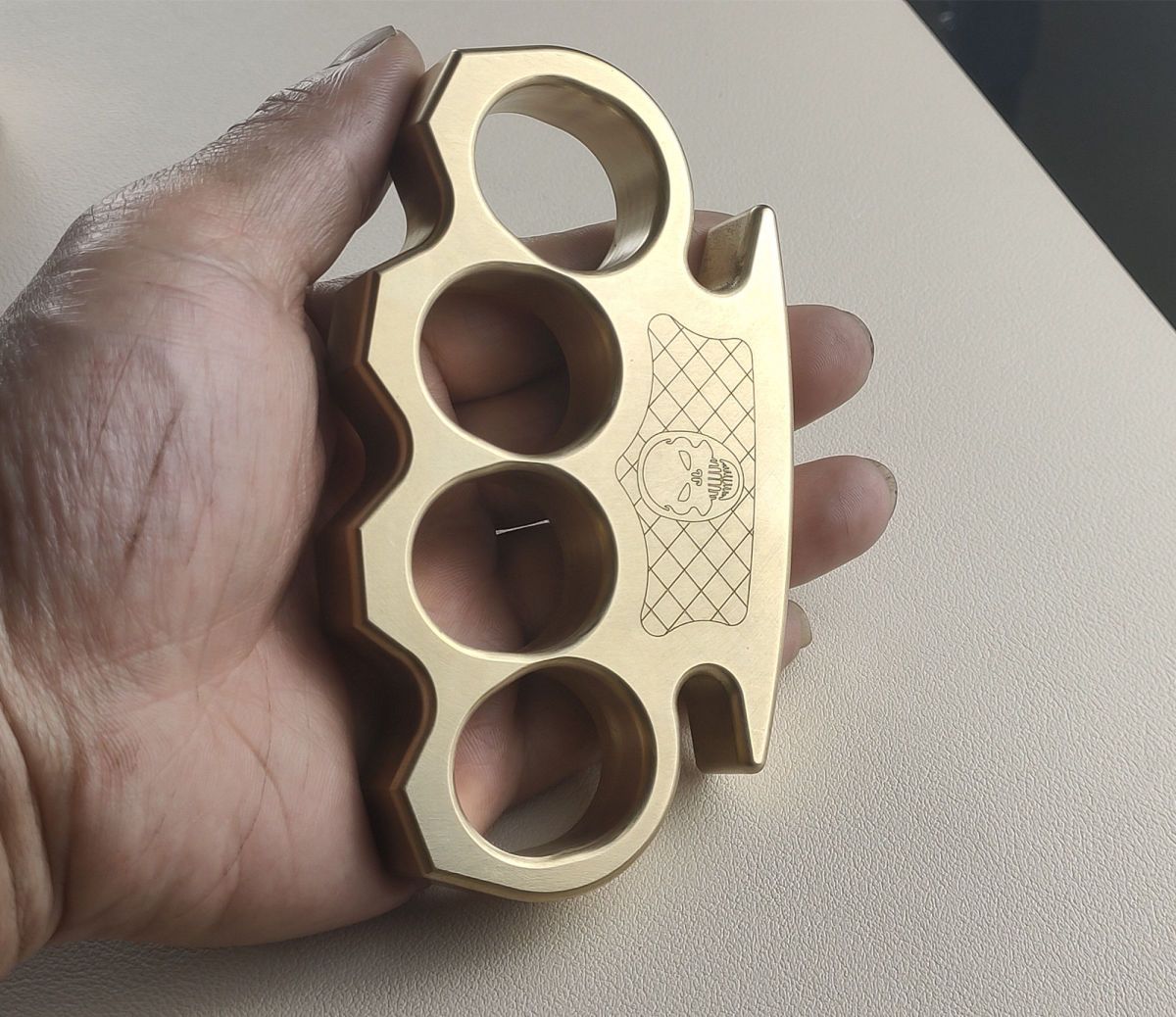 thickening solid brass knuckle duster 5