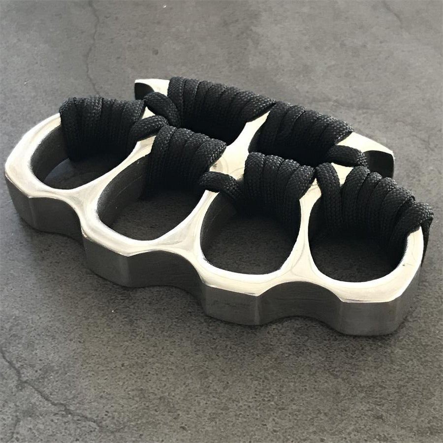 Big Finger Hole Steel Knuckle Duster Self-defense Protective Gear