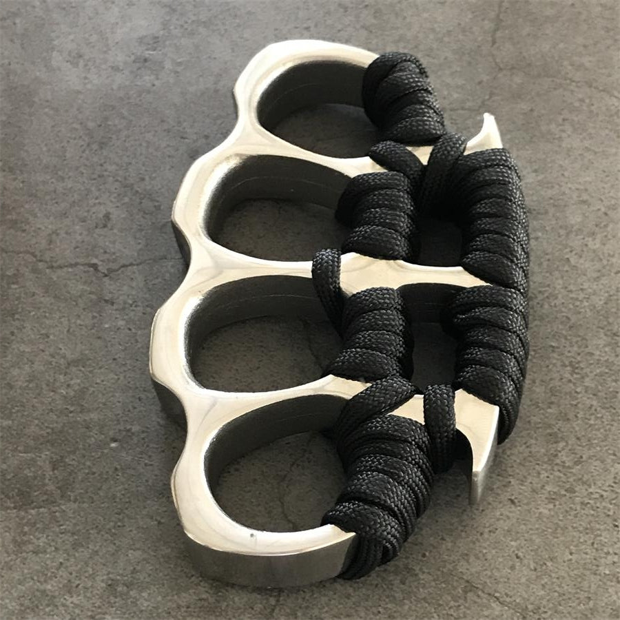 Big Finger Hole Steel Knuckle Duster Self-defense Protective Gear