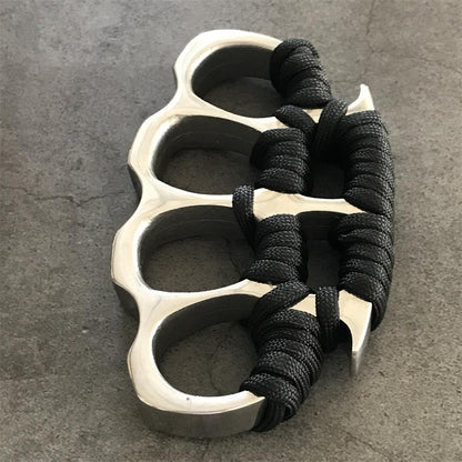 Big Finger Hole Steel Knuckle Duster Self-defense Protective Gear