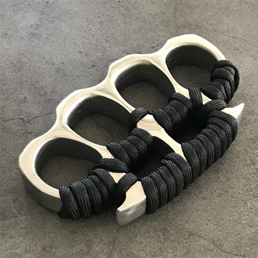 Big Finger Hole Steel Knuckle Duster Self-defense Protective Gear