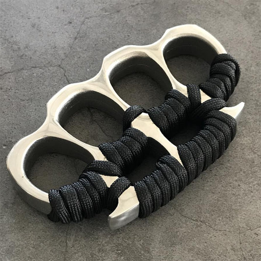 Big Finger Hole Steel Knuckle Duster Self-defense Protective Gear