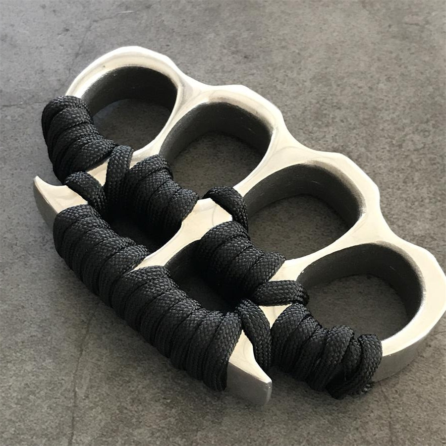 Big Finger Hole Steel Knuckle Duster Self-defense Protective Gear