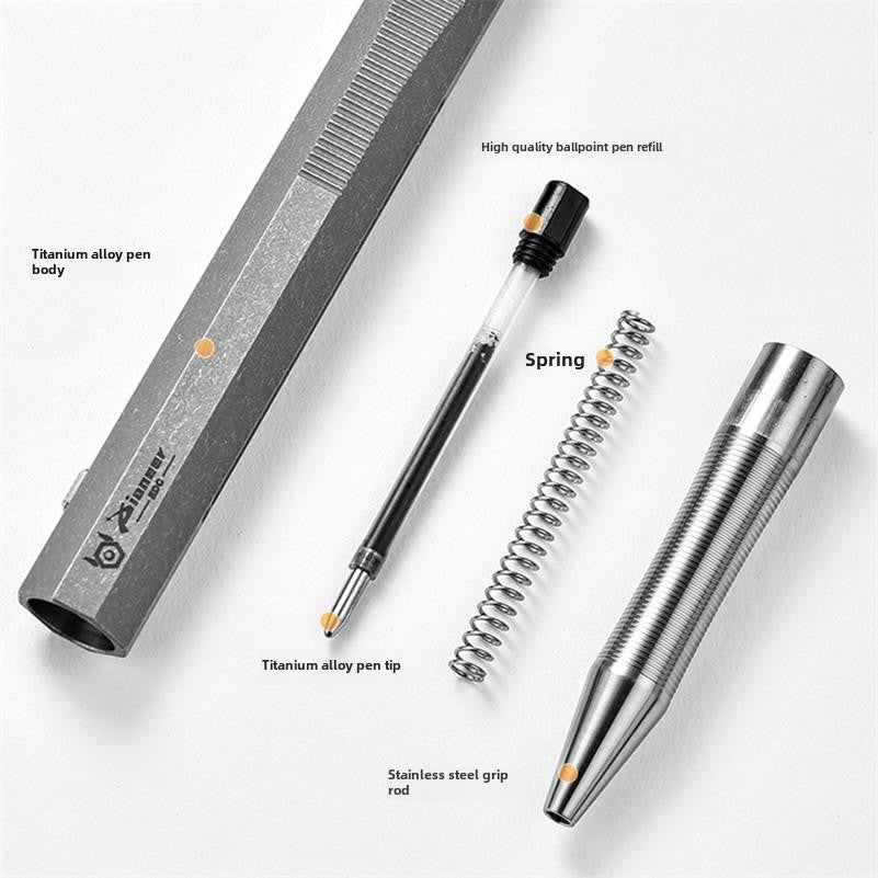 Titanium Alloy Tactical Pen Sliding Decompression