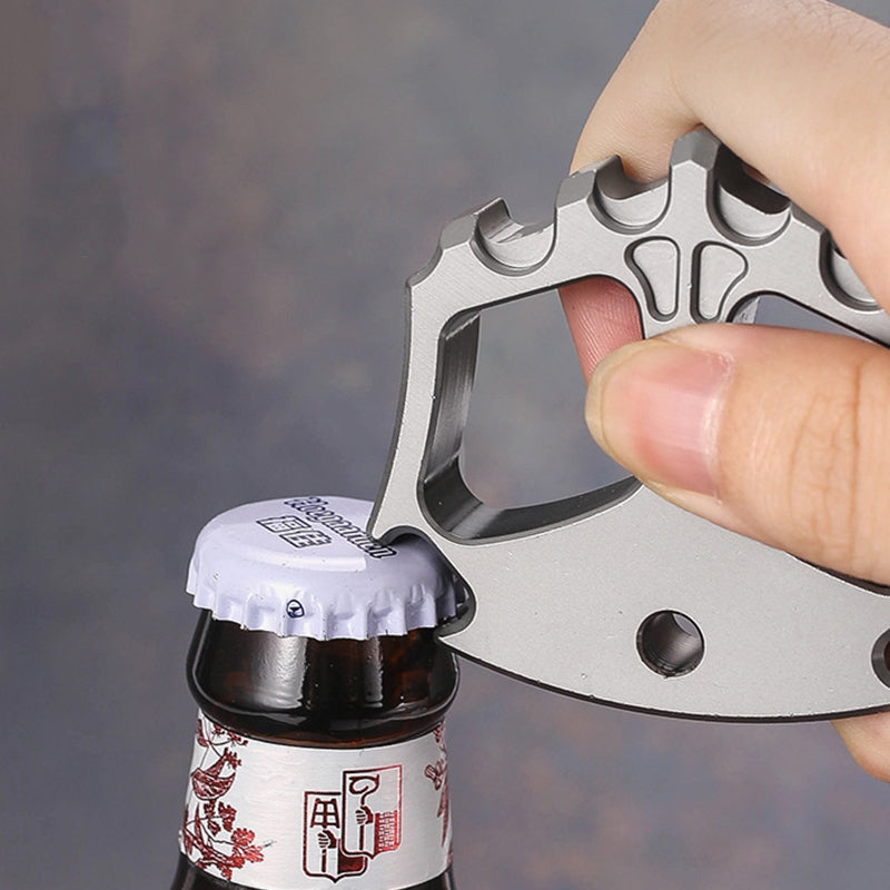 Steel Knuckle Duster Multi-functional Open-bottle Broken Window EDC Tool