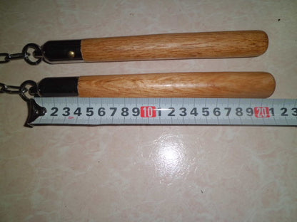 Wooden Nunchucks Outdoor Defense Training Tool